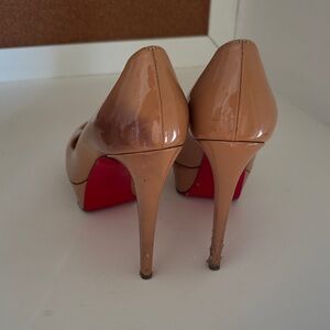 Christian Louboutin Blush Patent Leather Heels